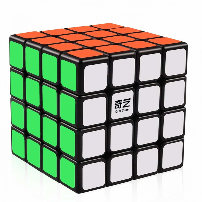 Cub mecanic 4x4x4 antistres, Moyu multicolor Black Line, de viteza, Speedcube [2]