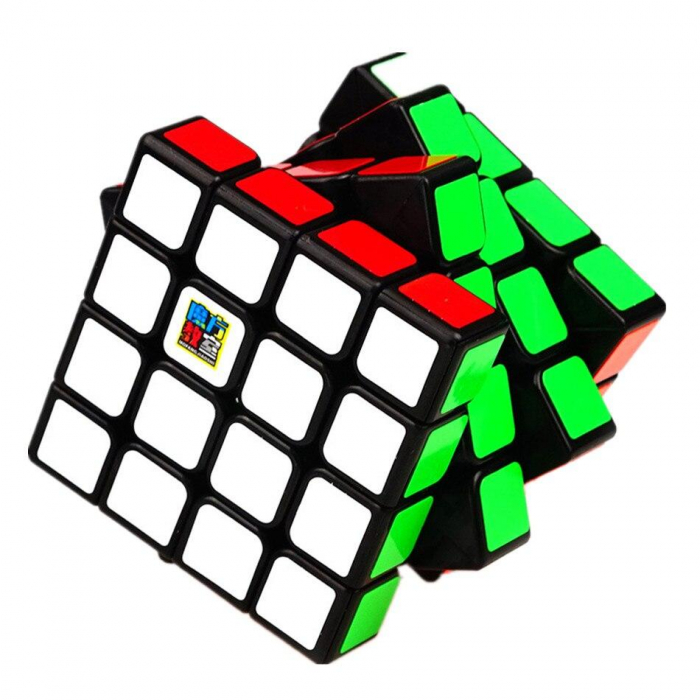 Cub mecanic 4x4x4 antistres, Moyu multicolor Black Line, de viteza, Speedcube [3]