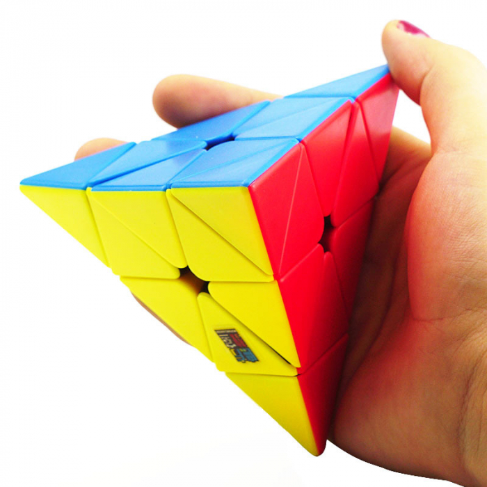 Cub rubik, forma piramida, antistres, multicolor stickerless, Piramix, MF8857 [2]