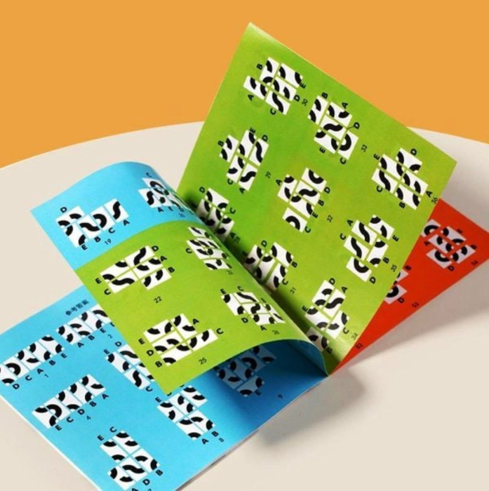 Cuburi Grafice Alb-Negru Montessori, din Lemn – Joc de Logica si Dezvoltare Cognitiva [4]