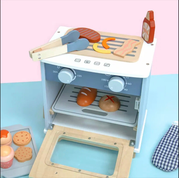 Cuptor de bucatarie pentru copii, My Little Oven, Montessori, din lemn [2]