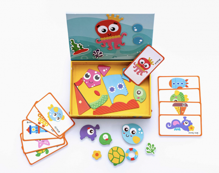 Cutie bleu cu piese Puzzle magnetic Oceanul [3]