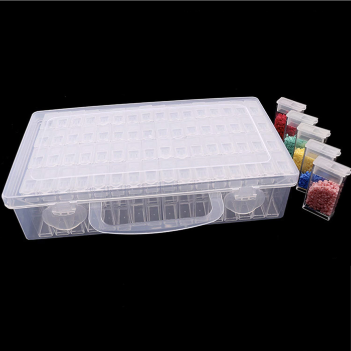 Cutie depozitare 64 compartimente, pentru pietricele, bijuterii, accesorii mici [10]