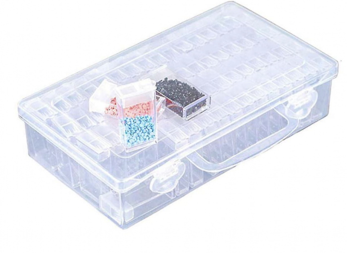 Cutie depozitare 64 compartimente, pentru pietricele, bijuterii, accesorii mici [3]