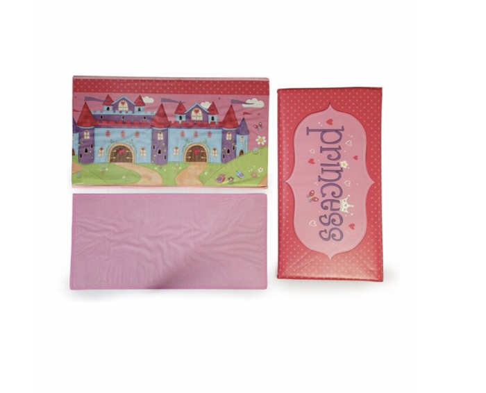 Cutie depozitare jucarii pliabila, cu printese, roz – 58.5x35x29 cm [4]