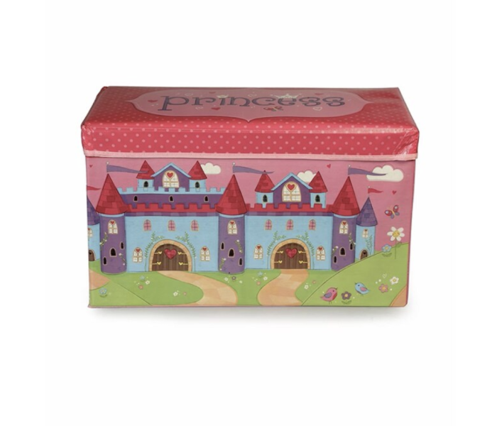 Cutie depozitare jucarii pliabila, cu printese, roz – 58.5x35x29 cm [1]