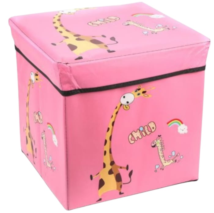 Cutie depozitare jucarii pliabila, Girafa roz, 31 x 31 x 31 cm [1]