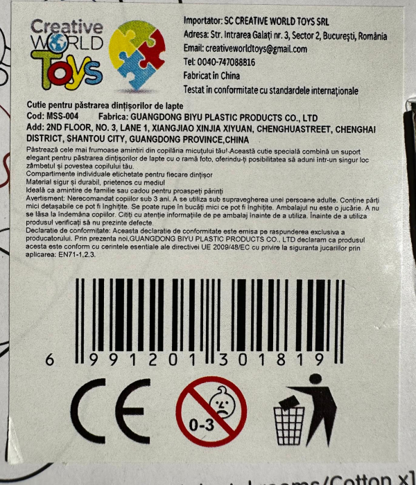 Cutie pentru pastrarea dintisorilor de lapte, Ursulet, albastru [7]