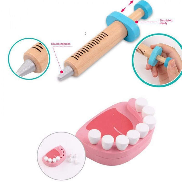 Cutie trusa de doctor - La dentist, din lemn [9]