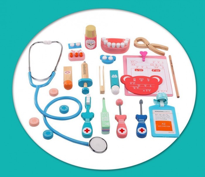 Cutie trusa de doctor - La dentist, din lemn [3]