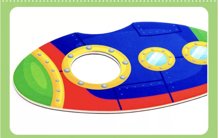 Cutie verde cu 45 piese Puzzle magnetic Vehicule [6]