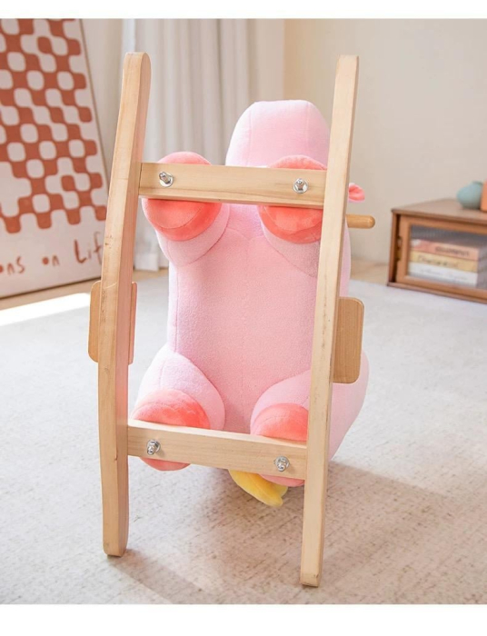 Unicornul Roz Din Plus Balansoar Si Cu Roti [3]