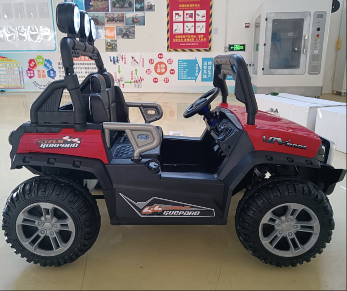Masinuta Electrica Copii Tip UTV 2 Locuri 4x4 DLS02 Roti EVA Baterie 12V 7Ah Rosu 2-9 Ani [5]
