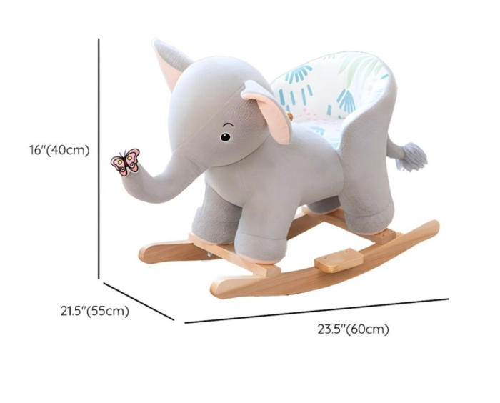 Elefantul Gri cu trompa in sus din plus, Balansoar si cu Roti [3]