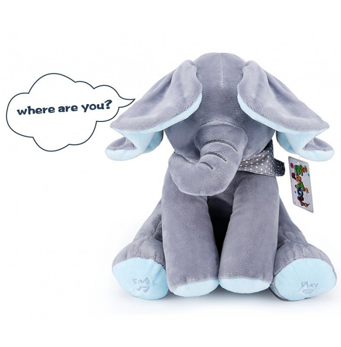 Elefantul interactiv Peek-a-Boo Bleu [2]