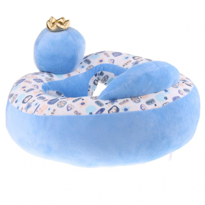 Fotoliu Baby Smile Animalute Invat Sa Stau In Fundulet 45 cm, Pinguinul bleu [3]