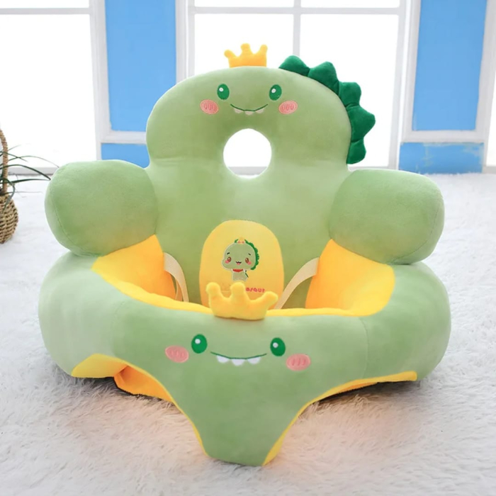 Fotoliu bebe cu spatar inalt si suport de picioare - Dinozaurul verde, din plus [2]