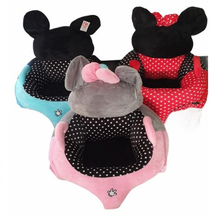 Fotoliu bebe cu spatar - Minnie Mouse roz [3]