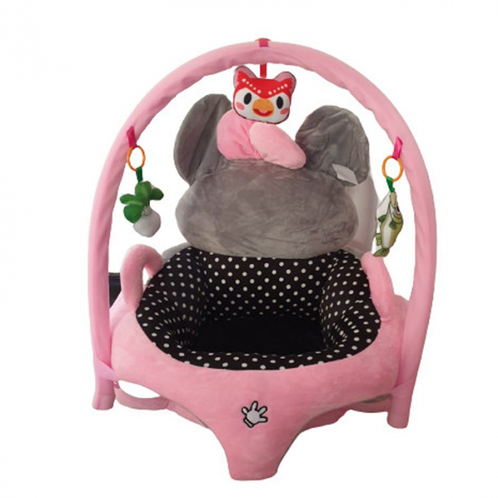 Fotoliu bebe cu spatar si arcada - Minnie Mouse roz, din plus [1]