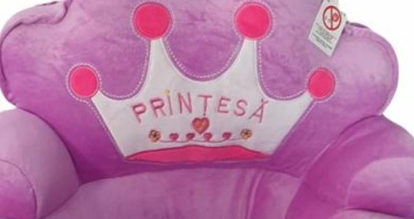 Fotoliu bebe cu spatar si arcada - Printesa mov, din plus [4]