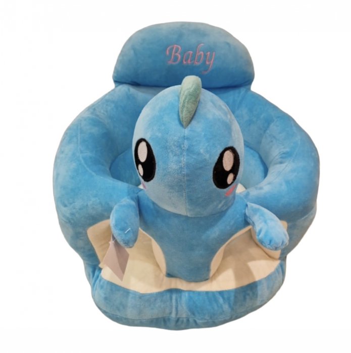 Fotoliu bebe cu spatar si suport de picioare - Dinozaurul bleu [3]