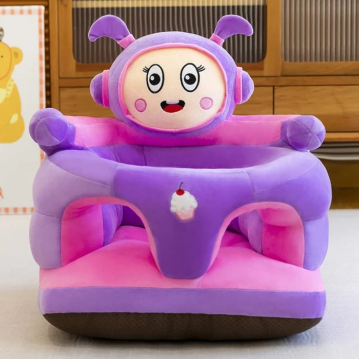 Fotoliu bebe cu spatar si suport de picioare - Robotelul roz, din plus [2]