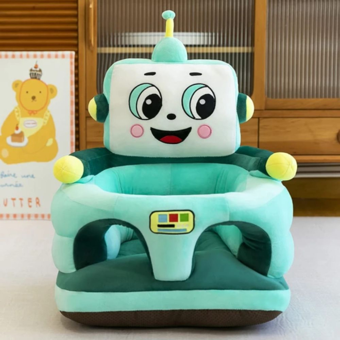 Fotoliu bebe cu spatar si suport de picioare - Robotelul verde, din plus [2]