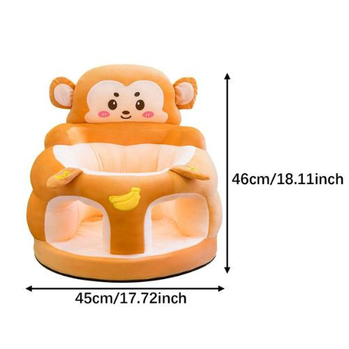 Fotoliu bebe din plus, cu sezut de burete - Maimutica maro deschis [4]