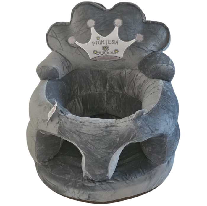 Fotoliu bebe din plus, cu sezut de burete - Printesa Gri [2]