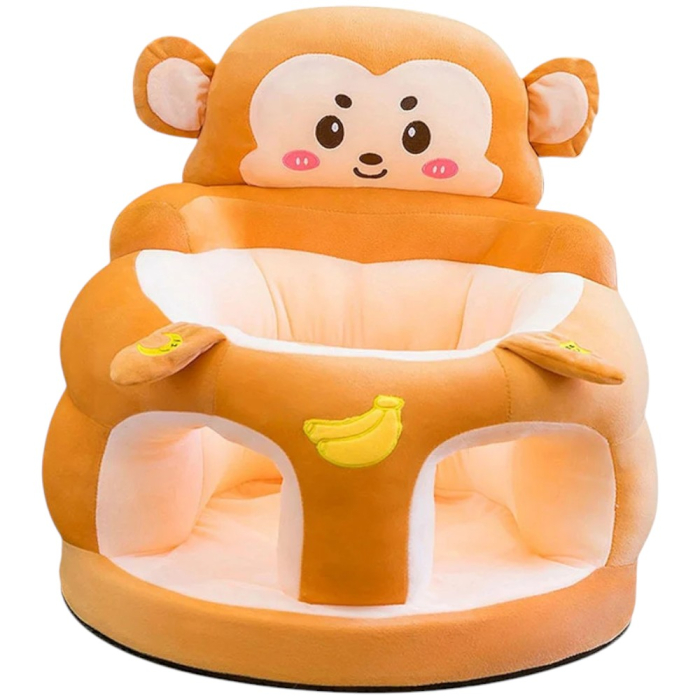 Fotoliu bebe din plus, cu sezut de burete - Maimutica maro deschis [3]