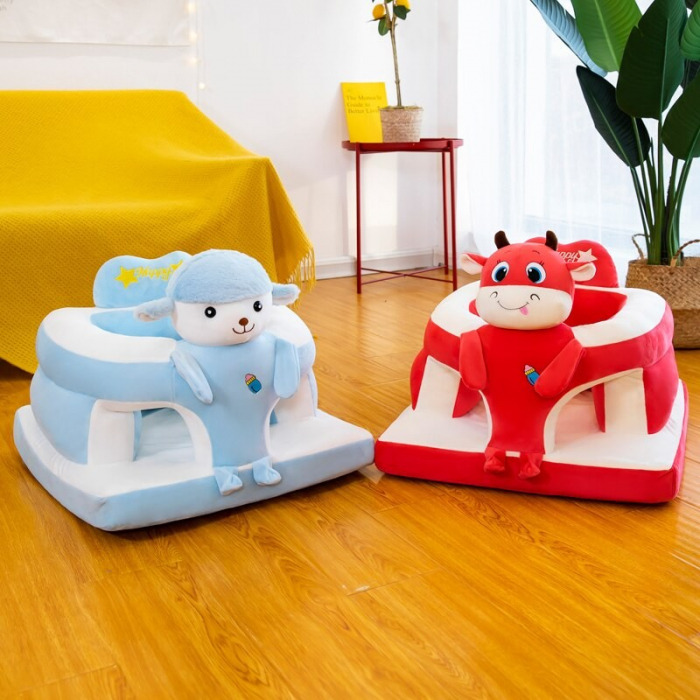 Fotoliu de sustinere bebe, din plus, cu placa de burete - Vacuta rosie [3]