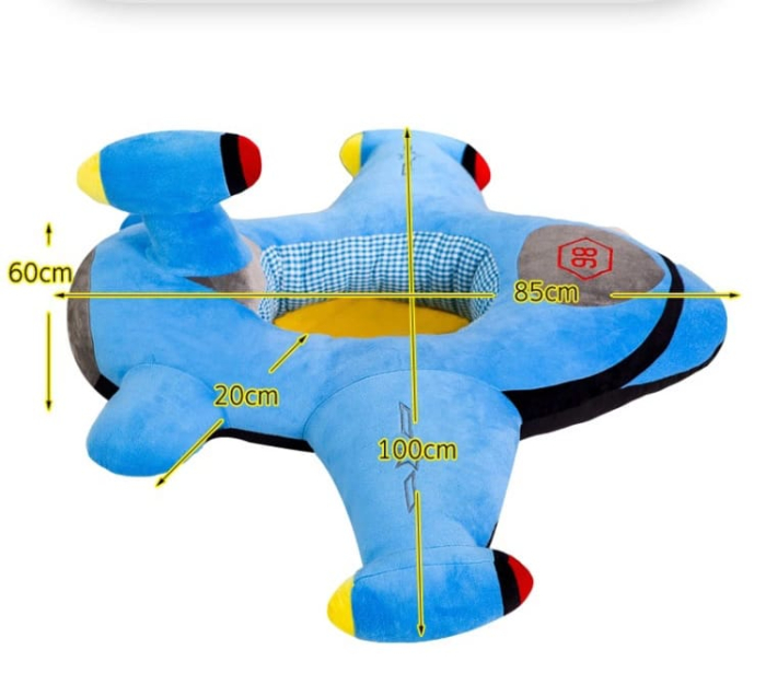 Fotoliu din plus pentru sustinere bebelusi - Avionul bleu [4]