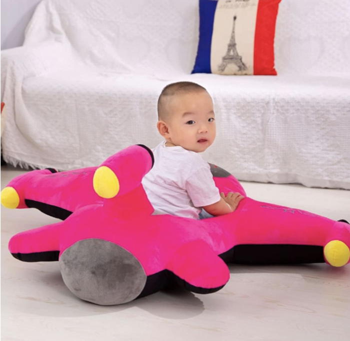 Fotoliu din plus pentru sustinere bebelusi - Avionul roz [3]