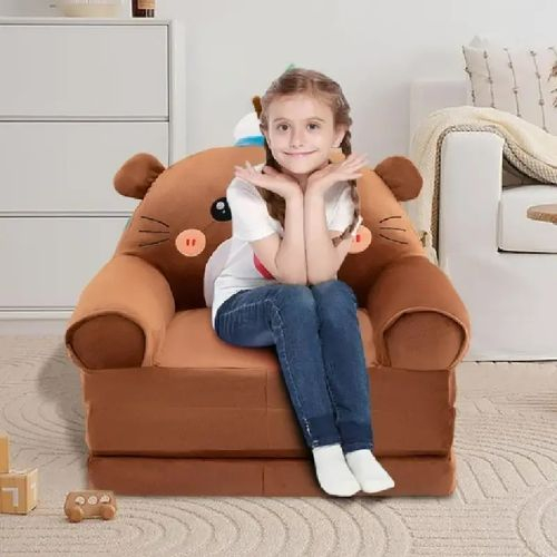 Fotoliu Extensibil din plus si 3 placi burete Ursuletul Maro inchis [4]