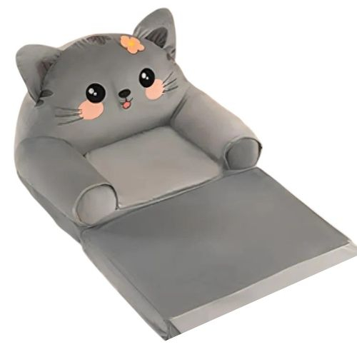 Fotoliu Extensibil din plus si 2 placi burete Pisicuta Gri inchis [2]