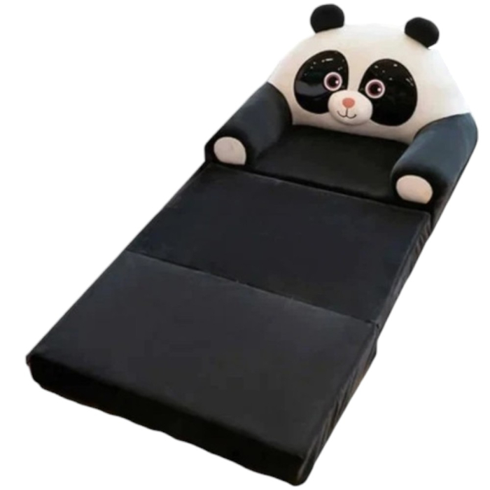 Fotoliu Extensibil din plus si 3 placi burete Ursuletul Panda Negru cu Alb [3]