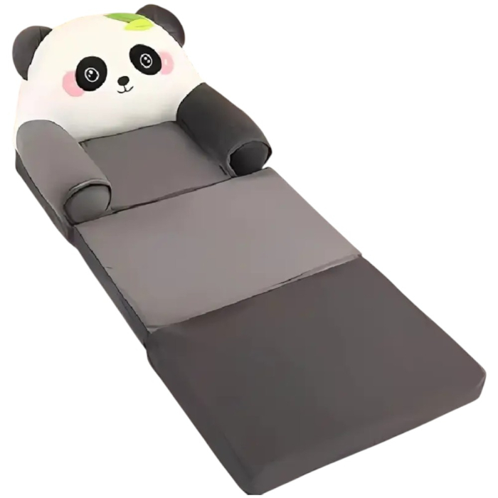 Fotoliu Extensibil din plus si 3 placi burete Ursuletul Panda Gri inchis cu Alb [2]