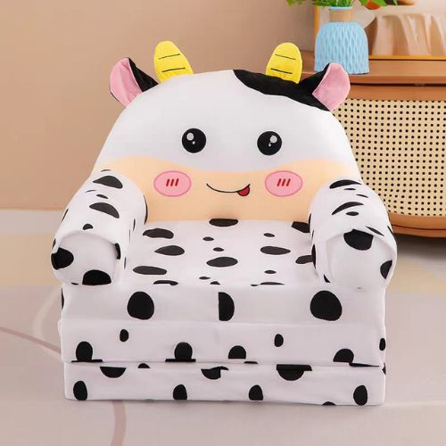 Fotoliu Extensibil din plus si 3 placi burete Vacuta Alb cu Negru [4]