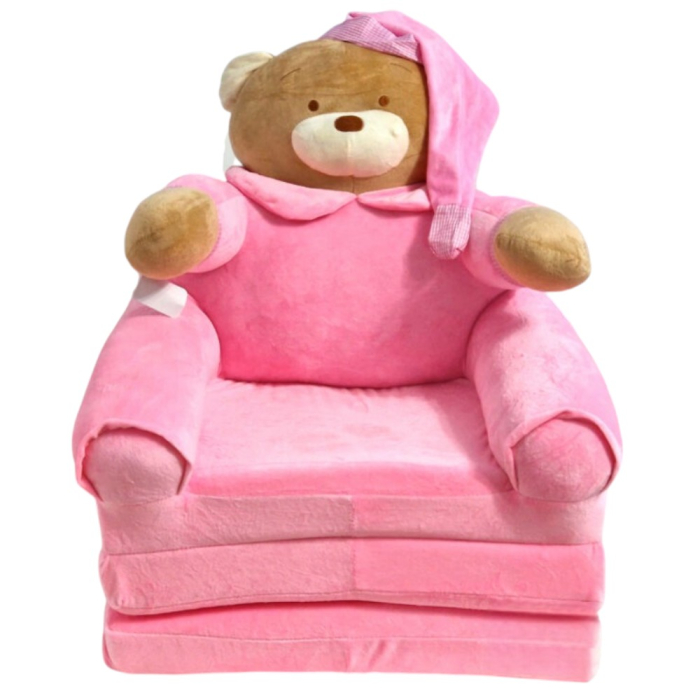 Fotoliu Extensibil din plus si 3 placi burete Ursusletul Somnoros cu fes, roz [2]