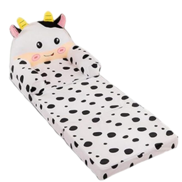 Fotoliu Extensibil din plus si 3 placi burete Vacuta Alb cu Negru [3]