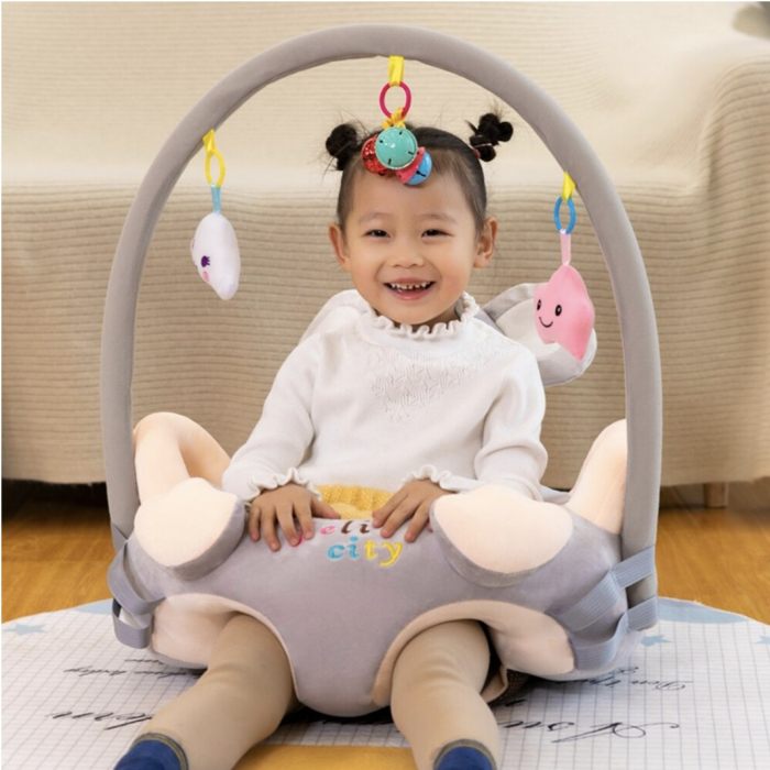 Fotoliu Felicity cu arcada si manere laterale - Soricel Gri [2]