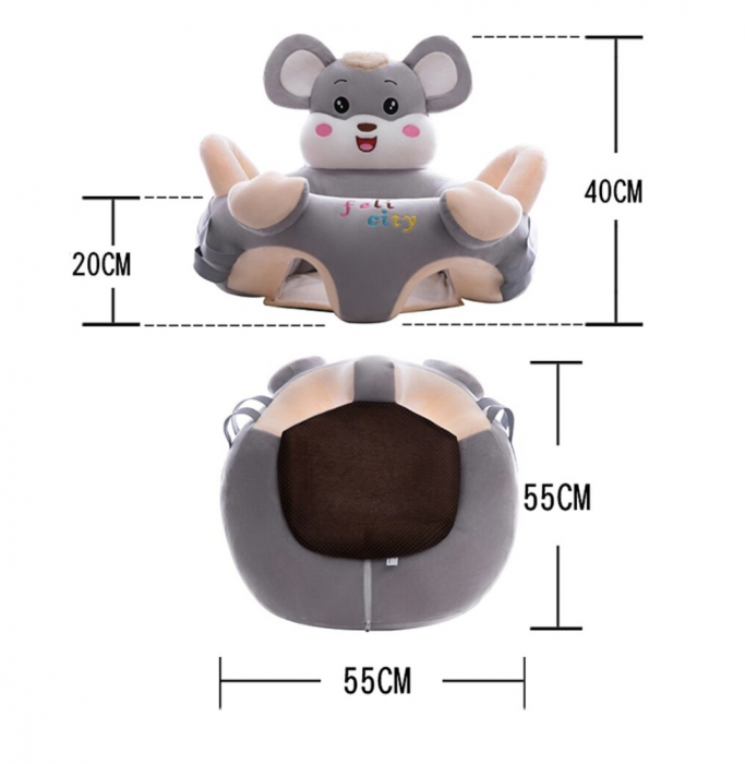 Fotoliu Felicity cu arcada si manere laterale - Soricel Gri [8]