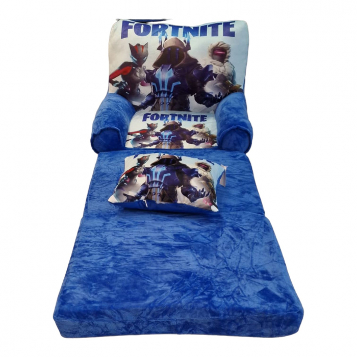 Fotoliu Fortnite cu imprimeu cu 3 placi, Extensibil la 115 cm [3]