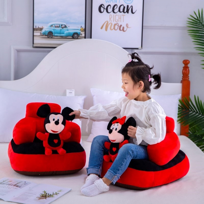 Fotoliu bebe cu spatar - cu mascota Minnie Mouse in fata, din plus [3]