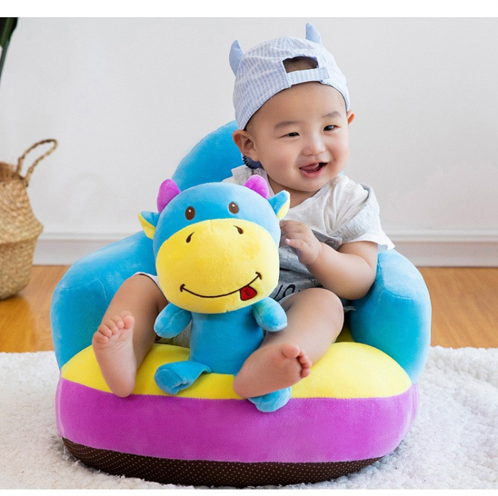 Fotoliu maxi bebe din plus cu spatar - Vacuta Bleu [2]