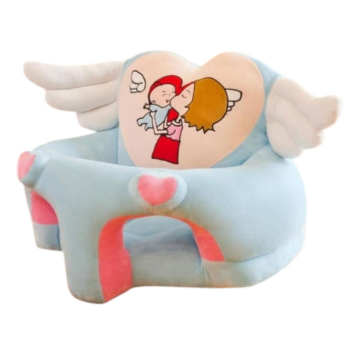 Fotoliu pentru bebe din plus cu spatar si suport de picioare - Ingeras bleu [1]