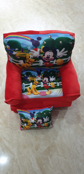 Fotoliu si perna Clubul lui Mickey Mouse, cu 3 placi, Extensibil la 115 cm [4]