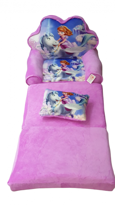 Fotoliu si perna Printesa Sofia, cu 3 placi, Extensibil la 115 cm [2]