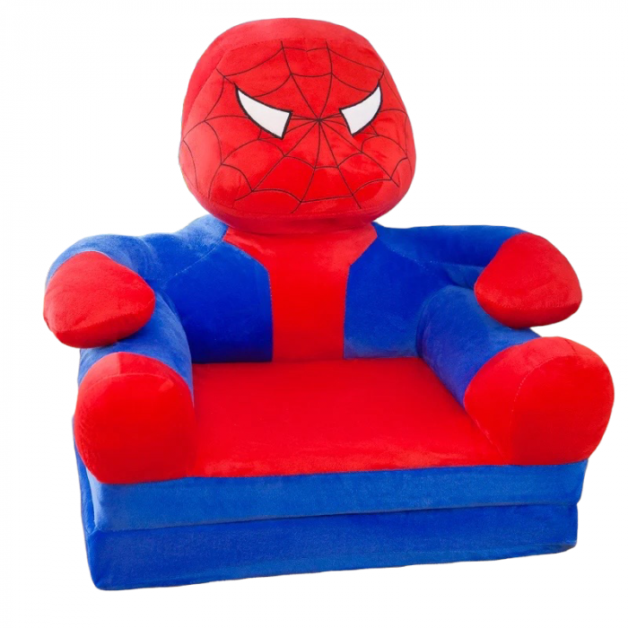 Fotoliu Spiderman 3D, cu 2 placi, Extensibil la 80 cm [2]