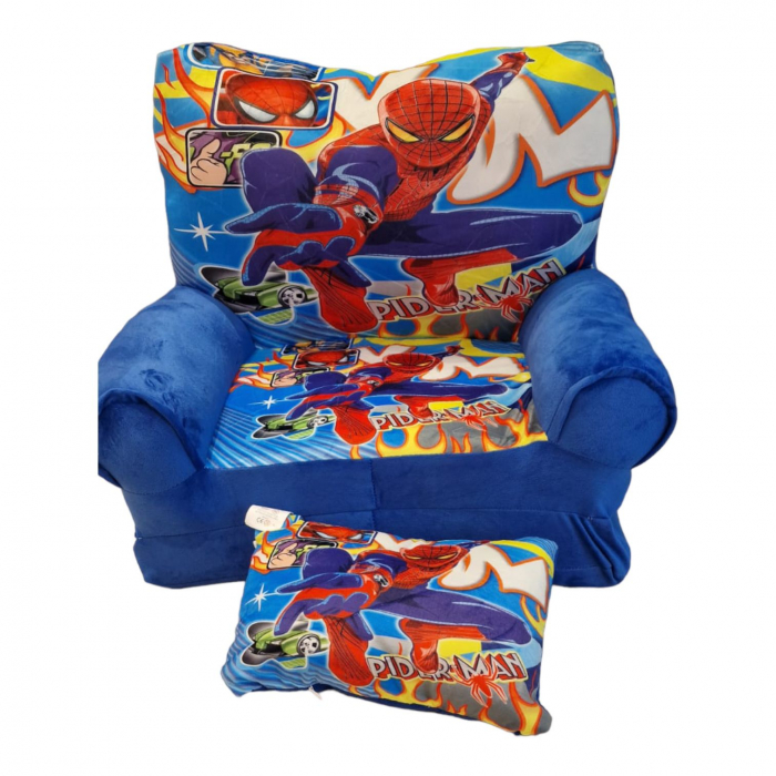 Fotoliu Spiderman cu imprimeu cu 2 placi, Extensibil la 80 cm [2]